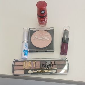 L.A. Colors Lipstick and Makeup Set - Red and Purple